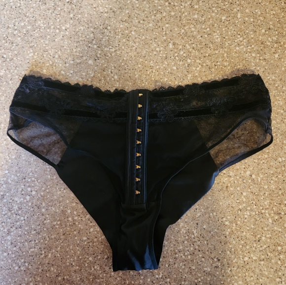 Velvet Trim Midrise Cheeky Panty VS Luxe M - Picture 3 of 7